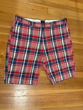 J. Crew Rivington Red & Blue Plaid Men’s Shorts